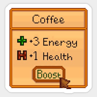 Coffee Boost : Power Up Your Day! Sticker